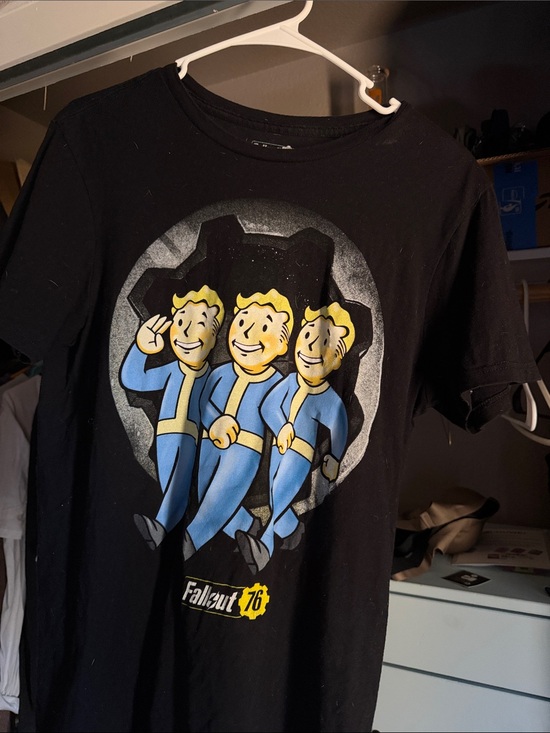 Fallout Tops - Black Vault Boy Graphic Tee